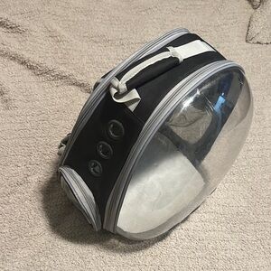 Transparent Black Pet Carrier Backpack